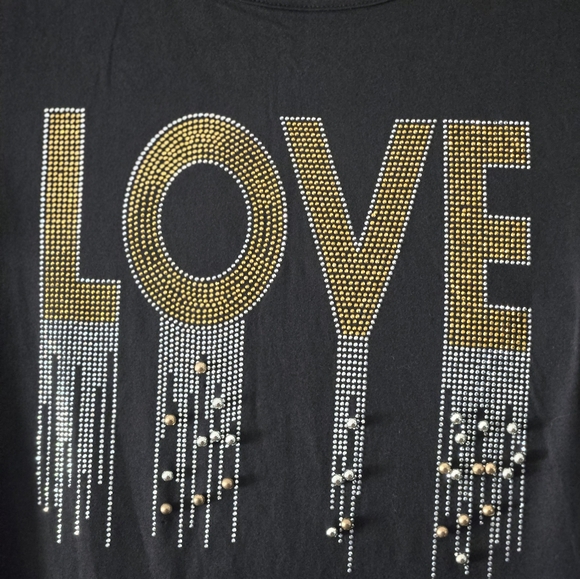 LOVE PLUS Size 3x Sparkly Bead top - NEW - Picture 2 of 12